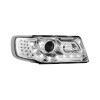Φανάρια εμπρός Audi 100 C4 (1990-1994) led Dayline - chrome , με λάμπες (Η1) - σετ 2τμχ.