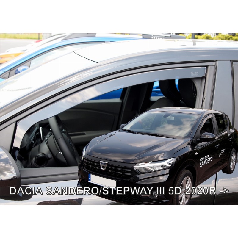 Ανεμοθραύστες Dacia Sandero / Stepway (2020+) 5 πορτο - 2 τμχ. εμπρός, Heko