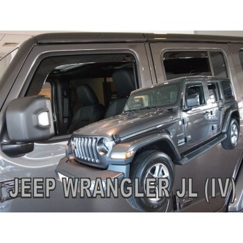 Ανεμοθραύστες Jeep Wrangler JL IV 5D (2019+) - 4 τμχ. εμπρός και πίσω, Heko
