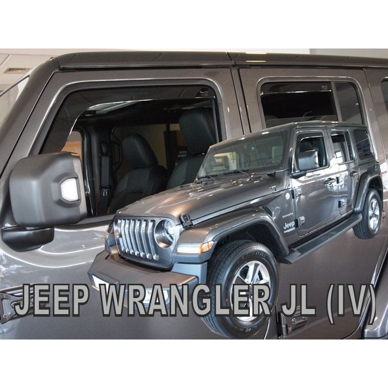 Ανεμοθραύστες Jeep Wrangler JL IV 5D (2019+) - 4 τμχ. εμπρός και πίσω, Heko