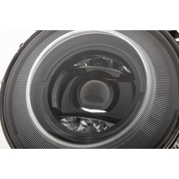 Φανάρια εμπρός Mercedes W463 G- Class (2005-2017) - 2018 design μαύρα , με λάμπες led - σετ 2τμχ.