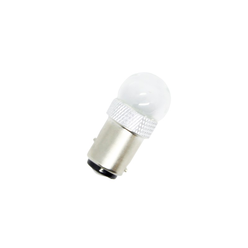 Led λάμπα BA15S με 5W CREE led σε γυάλινο κάλυκα μονού φωτισμού κίτρινη - 1τμχ.