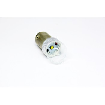 Led λάμπα BA15S με 5W CREE led σε γυάλινο κάλυκα μονού φωτισμού κίτρινη - 1τμχ.