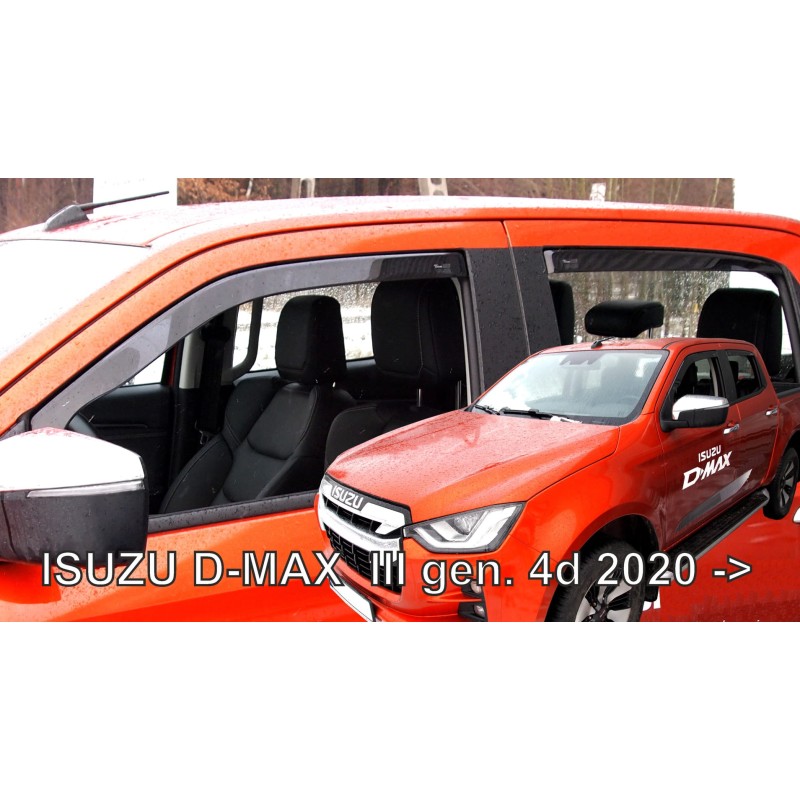 Ανεμοθραύστες Isuzu D-MAX (2020+) 4πορτο - 4τμχ. εμπρός και πίσω, Heko