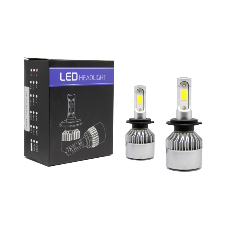 Led λάμπες Η7  για μεσαία ή μεγάλα φώτα S2 - 30 800 lux , 18 Watt - COB 6000K - 300% πιό έντονη φωτεινότητα 2τμχ.