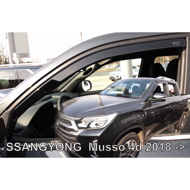 Ανεμοθραύστες Ssangyong Musso (2018+) sedan- 2τμχ. εμπρός, Heko