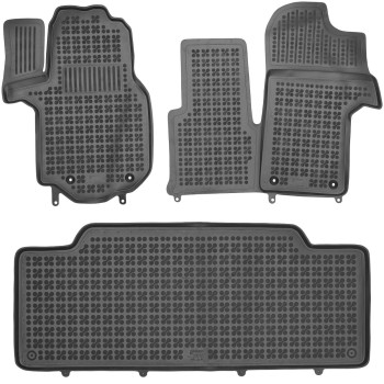 Λαστιχένια πατάκια Man TGE (2017+) / Vw Crafter II (2016+) - τύπου σκαφάκι - 3τμχ., Rezaw Plast