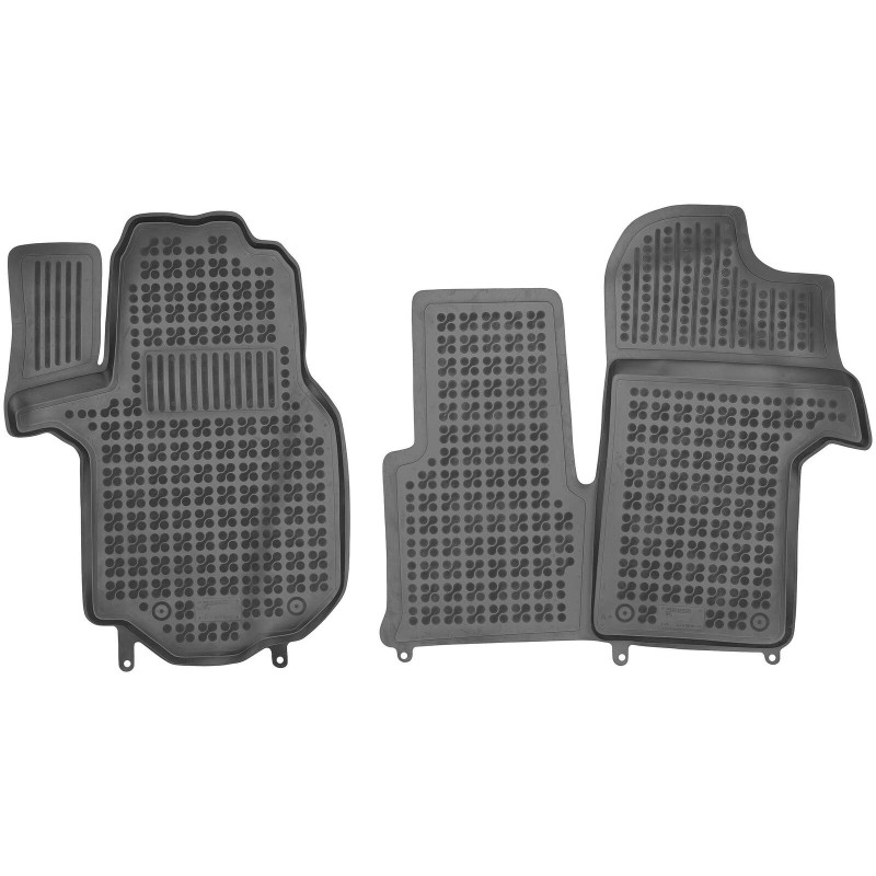 Λαστιχένια πατάκια Man TGE (2017+) / Vw Crafter II (2016+) μπροστινά - τύπου σκαφάκι - 2τμχ., Rezaw Plast