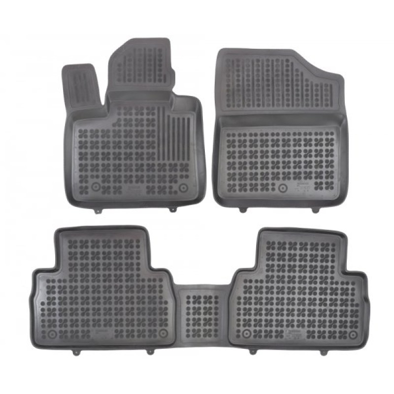 Λαστιχένια πατάκια HYUNDAI Santa Fe IV (2020-2024) - 5 seats τύπου σκαφάκι - 3τμχ., Rezaw Plast