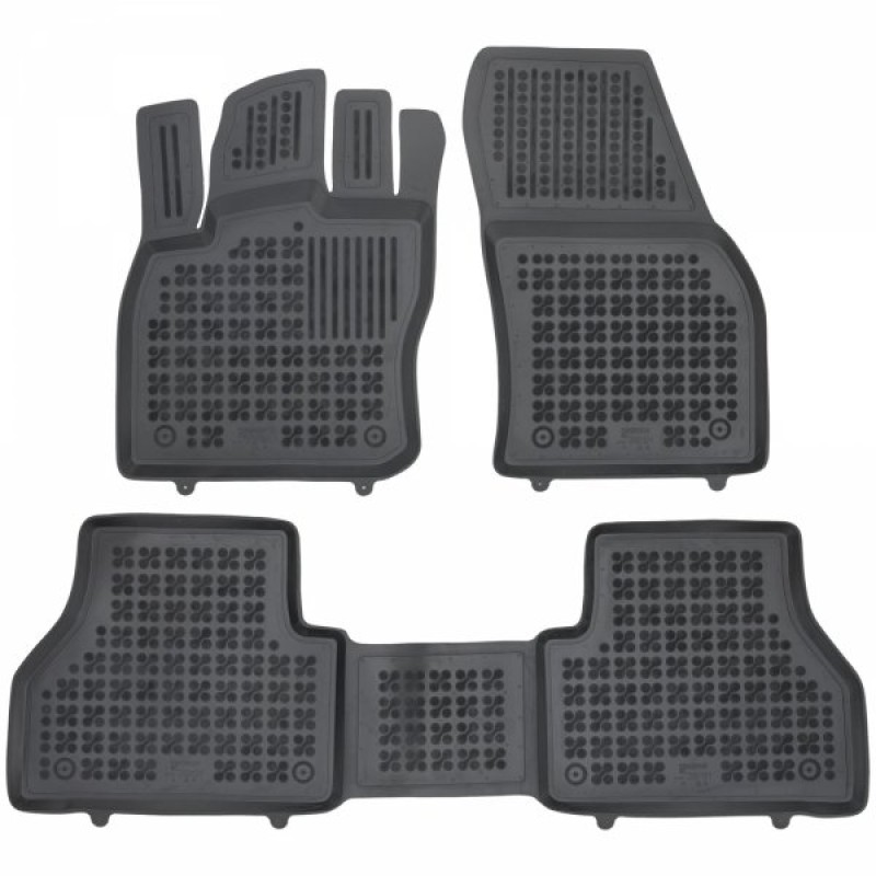 Λαστιχένια πατάκια VW Caddy (2021+) / FORD Connect III / Grand Tourneo Connect III (2022+) - 5 seats τύπου σκαφάκι - 3τμχ., Rezaw Plast