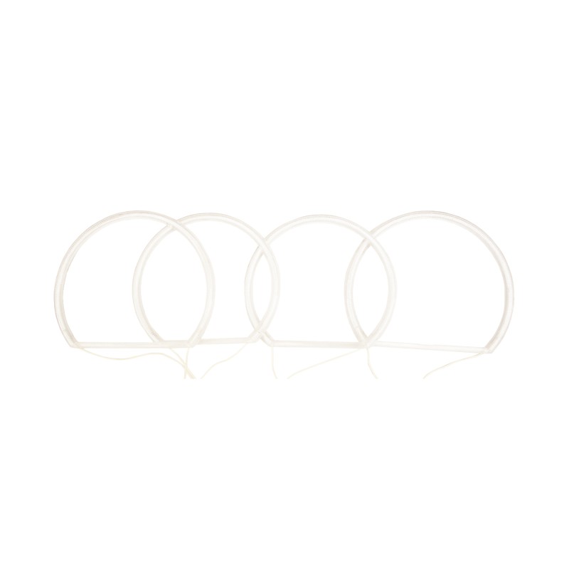 Δαχτυλίδια BMW E46 coupe (1998-2003) / BMW E46 Sedan, Combi (1998-2005) angel eyes με 4 μεγάλα δαχτυλίδια 144mm - Λευκό χρώμα