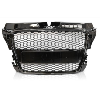 Μάσκα Audi A3 (2008-2013) με βάση για σήμα - RS-Look μαύρη γυαλιστερή Μάσκα Audi A3 (2008-2013) με βάση για σήμα - RS-Look μαύρη γυαλιστερή