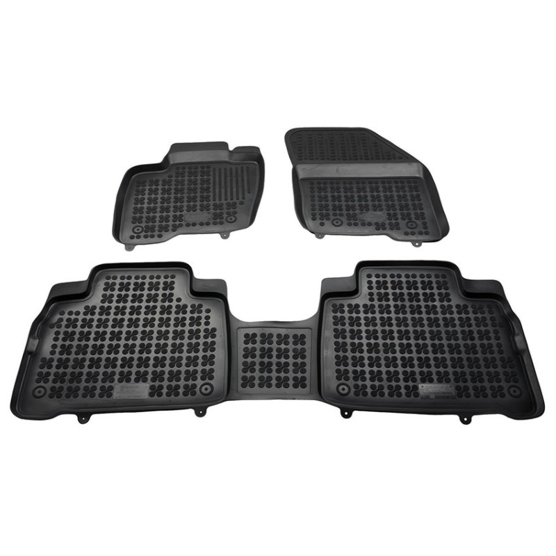 Λαστιχένια πατάκια FORD Galaxy III (2015-2023) / FORD S-Max II (2015+) - τύπου σκαφάκι - 3τμχ., Rezaw Plast