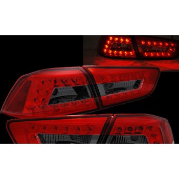 Πίσω φανάρια led Mitsubishi Lancer (2008-2016) - φιμέ - σετ 2τμχ.