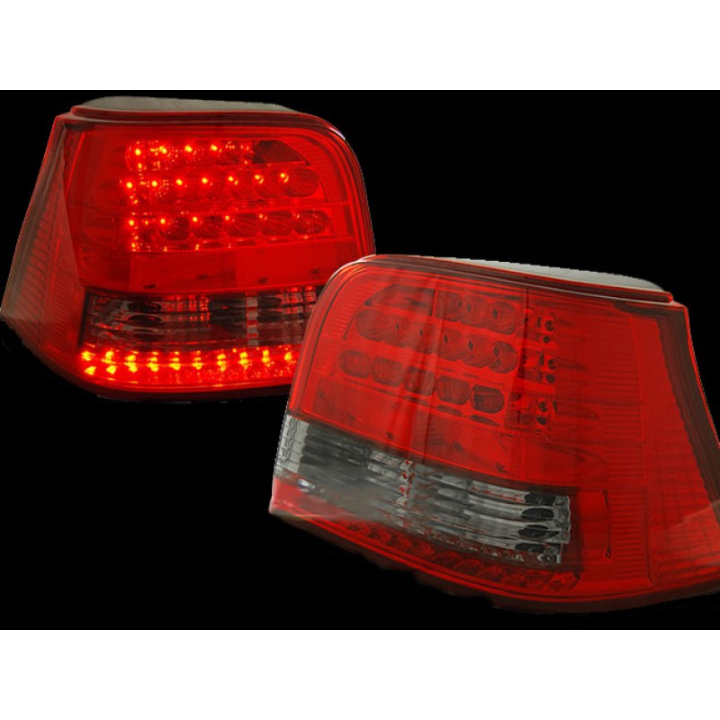 Πίσω φανάρια led Vw Golf IV - κόκκινα / φιμέ - σετ 2τμχ.