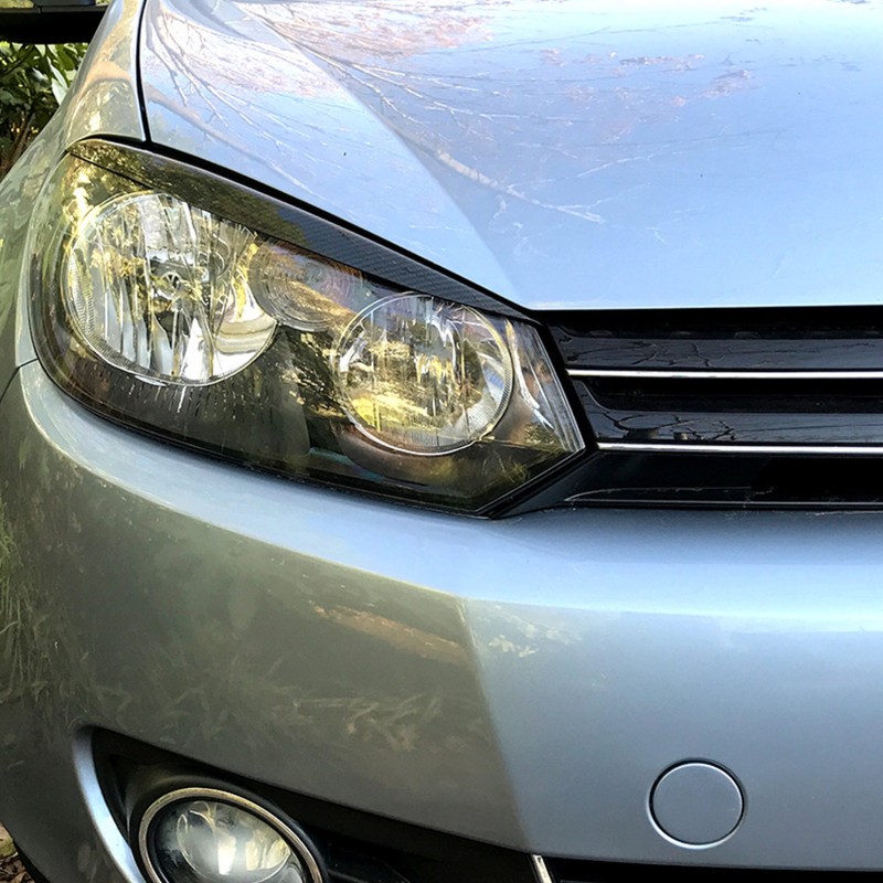 Φρυδάκια φαναριών Vw Golf 6 (2008-2013) - μαύρα γυαλιστερά