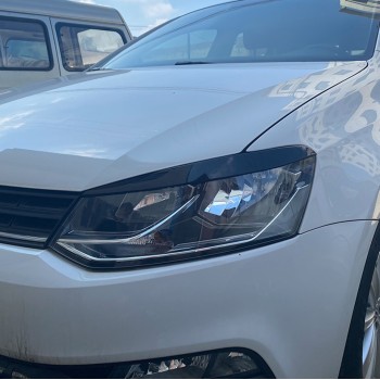 Φρυδάκια φαναριών Vw Polo (2011-2017) - μαύρα γυαλιστερά