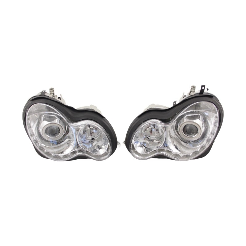 Φανάρια εμπρός Mercedes C-CLASS W203 (2000-2004) led , με λάμπες (Η1) - σετ 2τμχ.