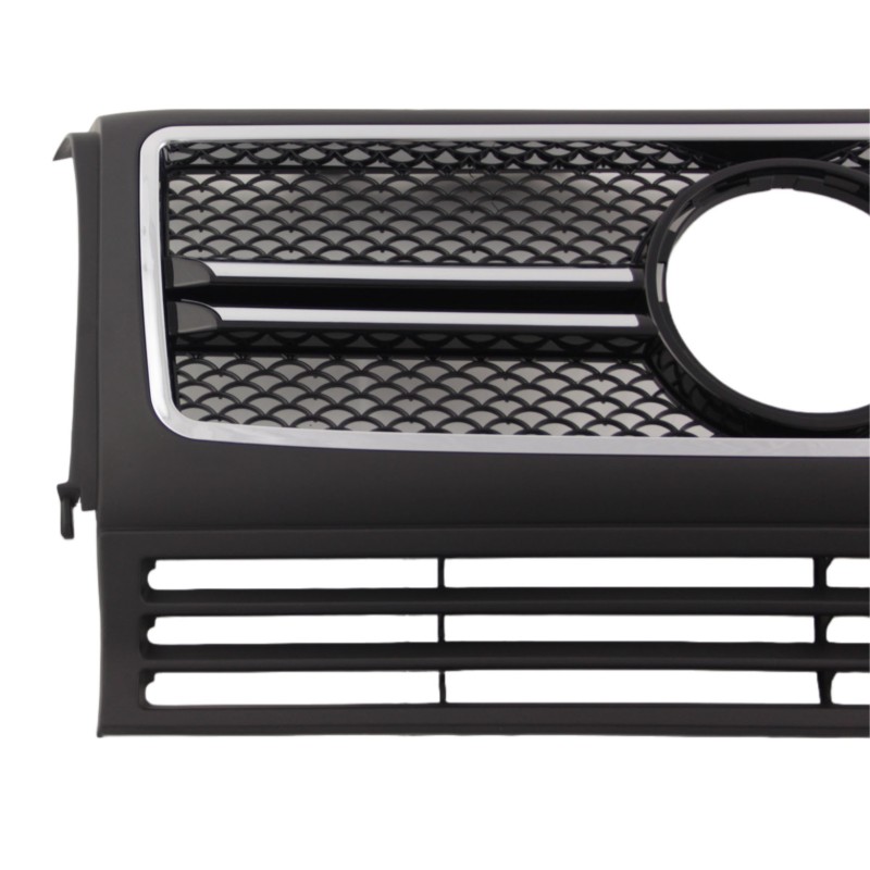 Μάσκα Mercedes W461 / W463 G-CLASS (1990-2013) - μαύρη με πλαίσιο χρωμίου AMG