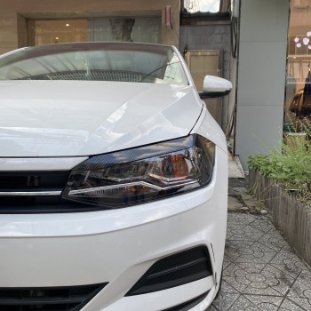 Φρυδάκια φαναριών Vw Polo (2019+) - μαύρα γυαλιστερά