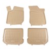 Λαστιχένια πατάκια Wv Golf 4 / Wv Bora / VW Beetle / VW Jetta / Skoda Octavia 1 (1997-2010) / Seat Leon και Toledo (1999-2005) - τύπου σκαφάκι - μπεζ - 4τμχ., Rezaw Plast