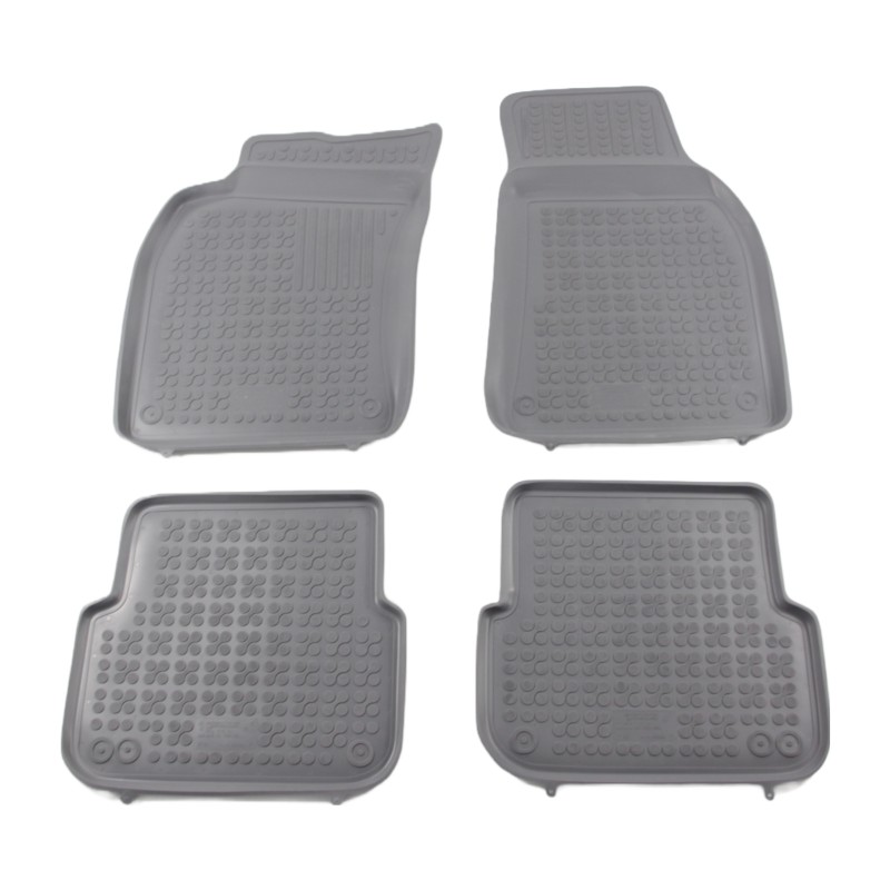 Λαστιχένια πατάκια Audi A6 (2004-2008) / A6 Allroad (2006-2011) - τύπου σκαφάκι - γκρι - 4τμχ., Rezaw Plast