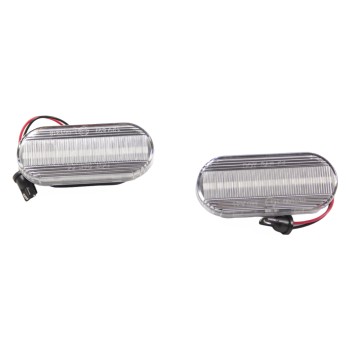Led φλας φτερού Vw / Ford / Seat - χρωμίου με τρεχούμενο φλας - σετ 2τμχ.