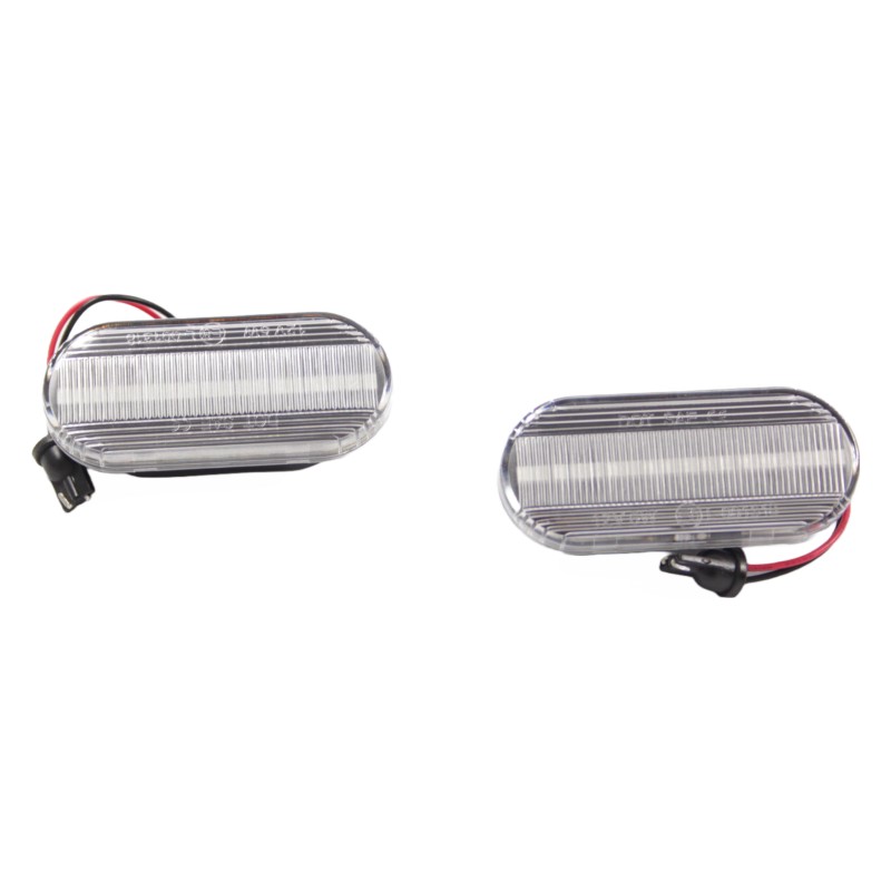 Led φλας φτερού Vw / Ford / Seat - χρωμίου με τρεχούμενο φλας - σετ 2τμχ.