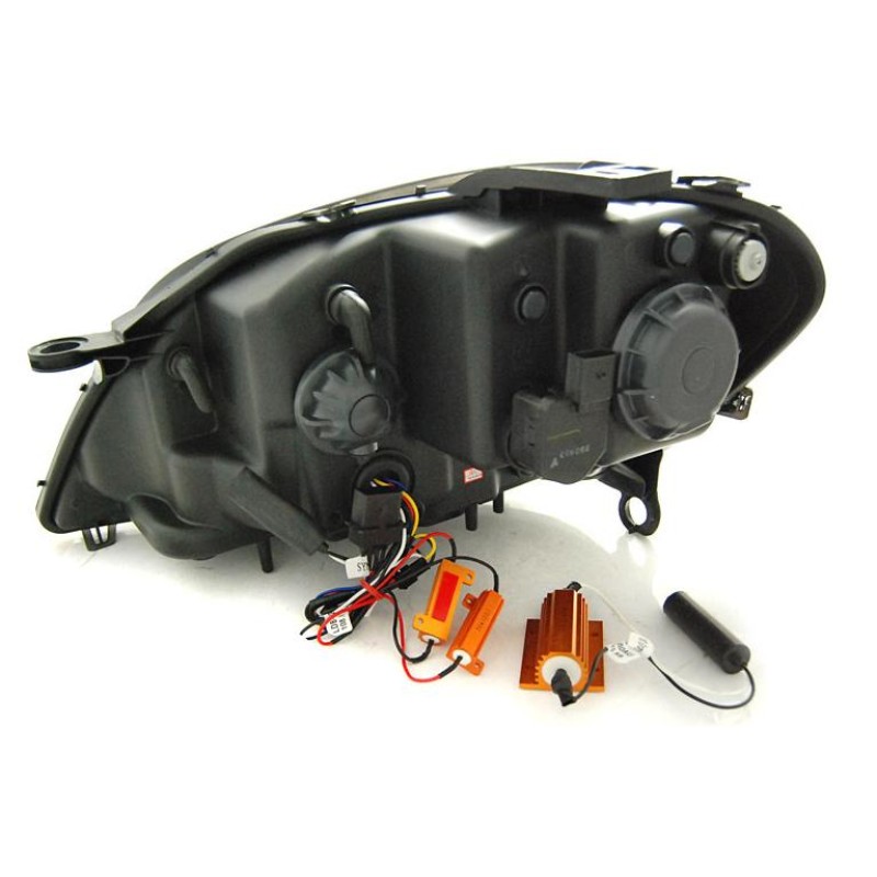 Φανάρια εμπρός Mercedes ML W164 (2005-2008) led chrome με τρεχούμενο φλας - σετ 2τμχ.