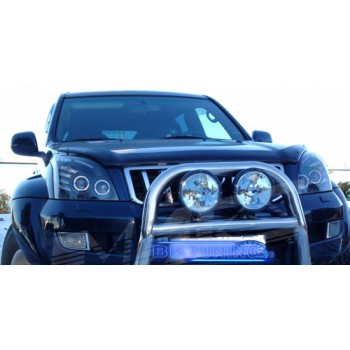 Φανάρια εμπρός Toyota Land Cruiser 120 (2003-2009) angel eyes - μαύρα , με λάμπες (Η7) - σετ 2τμχ. Φανάρια εμπρός Toyota Land Cruiser 120 (2003-2009) angel eyes - μαύρα , με λάμπες (Η7) - σετ 2τμχ.