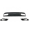 Diffuser προφυλακτήρα Mercedes C-class W205 (2014+) - AMG look - με μπούκες