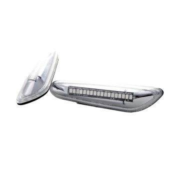 Led φλας φτερού BMW E46 (2001-2005) / E60 / E90 - χρωμίου με τρεχούμενο φλας - σετ 2τμχ.