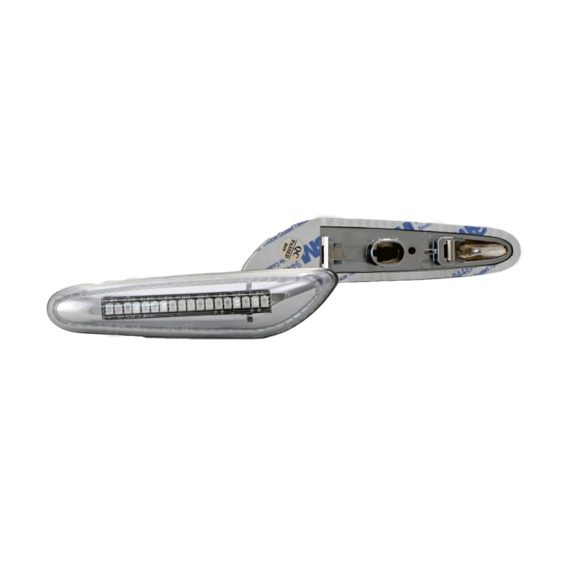 Led φλας φτερού BMW E46 (2001-2005) / E60 / E90 - χρωμίου με τρεχούμενο φλας - σετ 2τμχ.