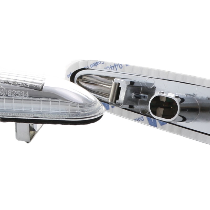 Led φλας φτερού BMW E46 (2001-2005) / E60 / E90 - χρωμίου με τρεχούμενο φλας - σετ 2τμχ.