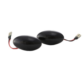 Led φλας φτερού Mini Cooper R55,R56,R57,R58,R59 (2006-2013) - φιμέ με τρεχούμενο φλας - σετ 2τμχ.