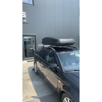 Μπαγκαζιέρα οροφής Junior Easy 180x94x39cm με μονόπλευρο άνοιγμα και κλειδί, 530 λίτρα - μαύρη