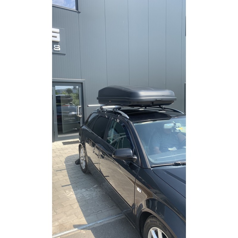 Μπαγκαζιέρα οροφής Junior Easy 180x94x39cm με μονόπλευρο άνοιγμα και κλειδί, 530 λίτρα - μαύρη