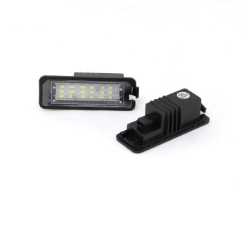 Πλαφονιέρα πίσω πινακίδας Vw Golf 5,6,7 CANBUS / Polo 6R / Passat 3C CC / με 18 φωτεινά led, 76x27 mm - 2 τμχ.