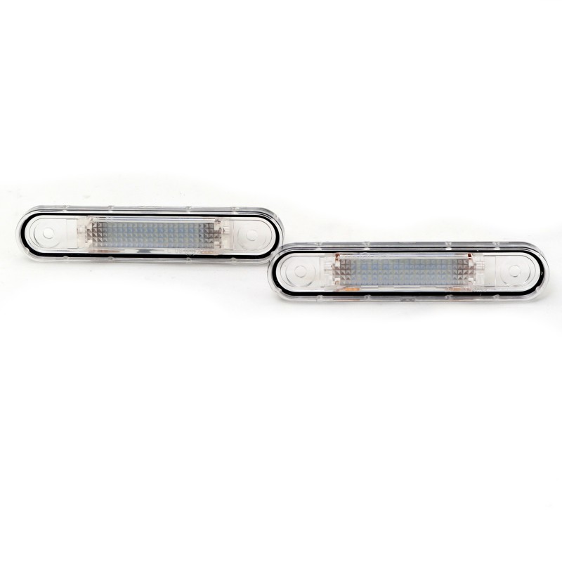 Πλαφονιέρα πίσω πινακίδας Mercedes W124 / W201 (1982-1998) / W202 C-CLASS (1993-1996), 105x22 mm - 2 τμχ.