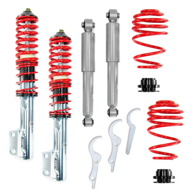 Ρυθμιζόμενη ανάρτηση Opel Astra G (1998-2004) / Zafira A(1999-2005) / Astra J GTC (2013-2015) - κόκκινο χρώμα 4τμχ.
