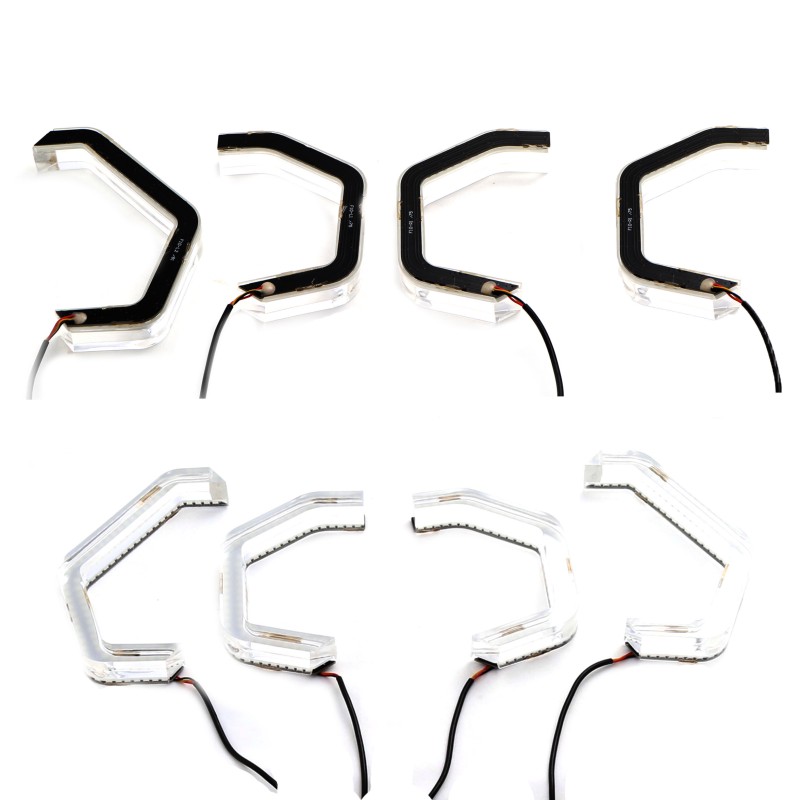 Δαχτυλίδια BMW F30 angel eyes - U-Design - με 2 χρώματα και λειτουργία φλας (λευκό και κίτρινο)