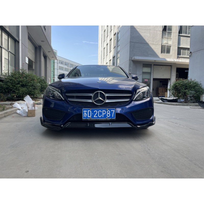 Spoiler προφυλακτήρα Mercedes W205 C-class (2015-2018)- μαύρо γυαλιστερό