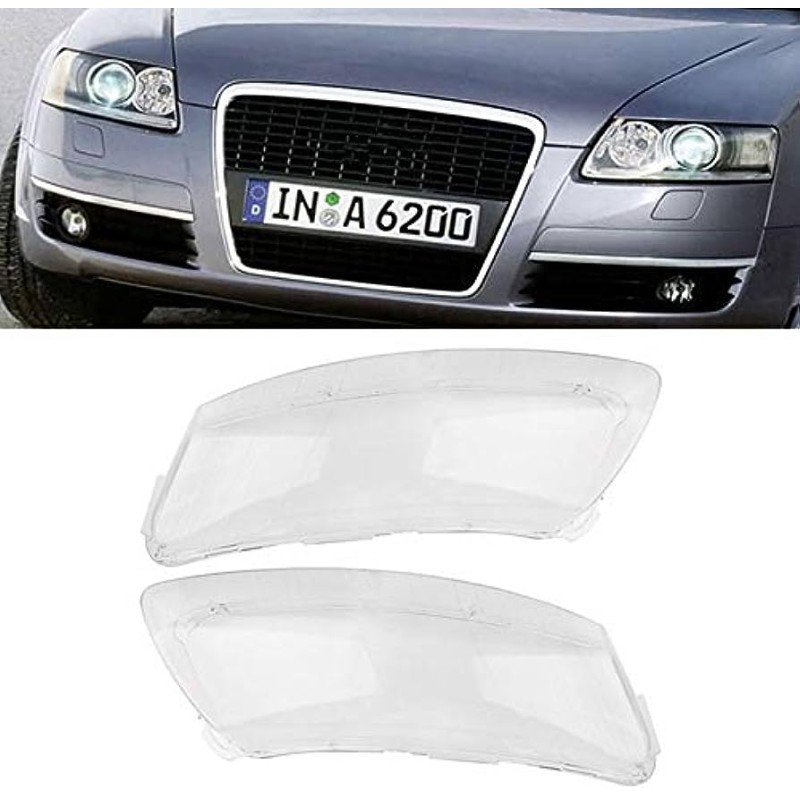 Κρύσταλλα φαναριών Audi A6 C6 (2006-2011) - σετ 2τμχ.