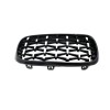 Μάσκα BMW X5 F15 / X6 F16 (2013+) - γυαλιστερή - Diamond design χρωμίου/μαύρη - 2 τμχ.