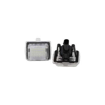 Πλαφονιέρα πίσω πινακίδας Mercedes W204 / W212 / C207 / W221 - με αυθεντικό φις, 44x30 mm - 2 τμχ.