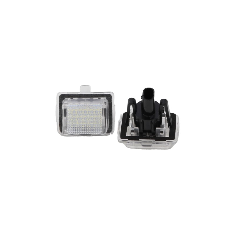Πλαφονιέρα πίσω πινακίδας Mercedes W204 / W212 / C207 / W221 - με αυθεντικό φις, 44x30 mm - 2 τμχ.
