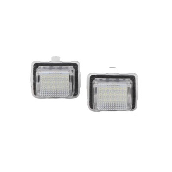 Πλαφονιέρα πίσω πινακίδας Mercedes W204 / W212 / C207 / W221 - με αυθεντικό φις, 44x30 mm - 2 τμχ.
