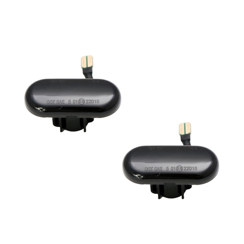 Led φλας φτερού Renault Clio 1, Megan 1,2, Laguna 1,Twingo, Kangoo - φιμέ με τρεχούμενο φλας - σετ 2τμχ.