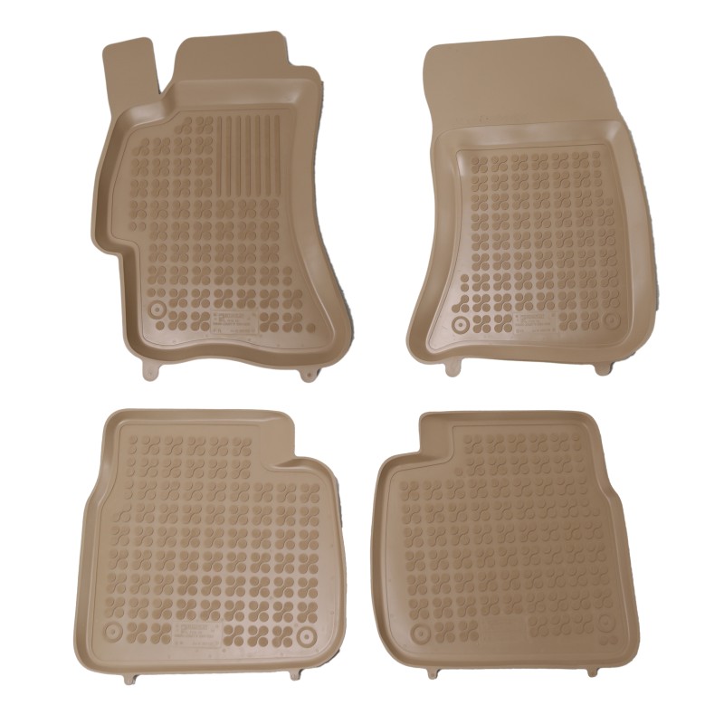 Λαστιχένια πατάκια SUBARU Impreza (2007-2011) / Forester (2008-2013) / Legacy (2004-2009) - τύπου σκαφάκι - μπεζ - 4τμχ., Rezaw Plast