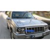 Φανάρια εμπρός Jeep Grand Cherokee (1993-1998) angel eyes - μαύρα , με λάμπες (Η1) - σετ 2τμχ.